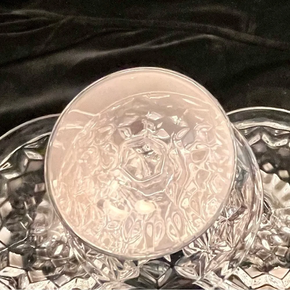 Vtg Fostoria American Clear Glass Shiny Champagne Sherbet Dessert Cups Set of 4
